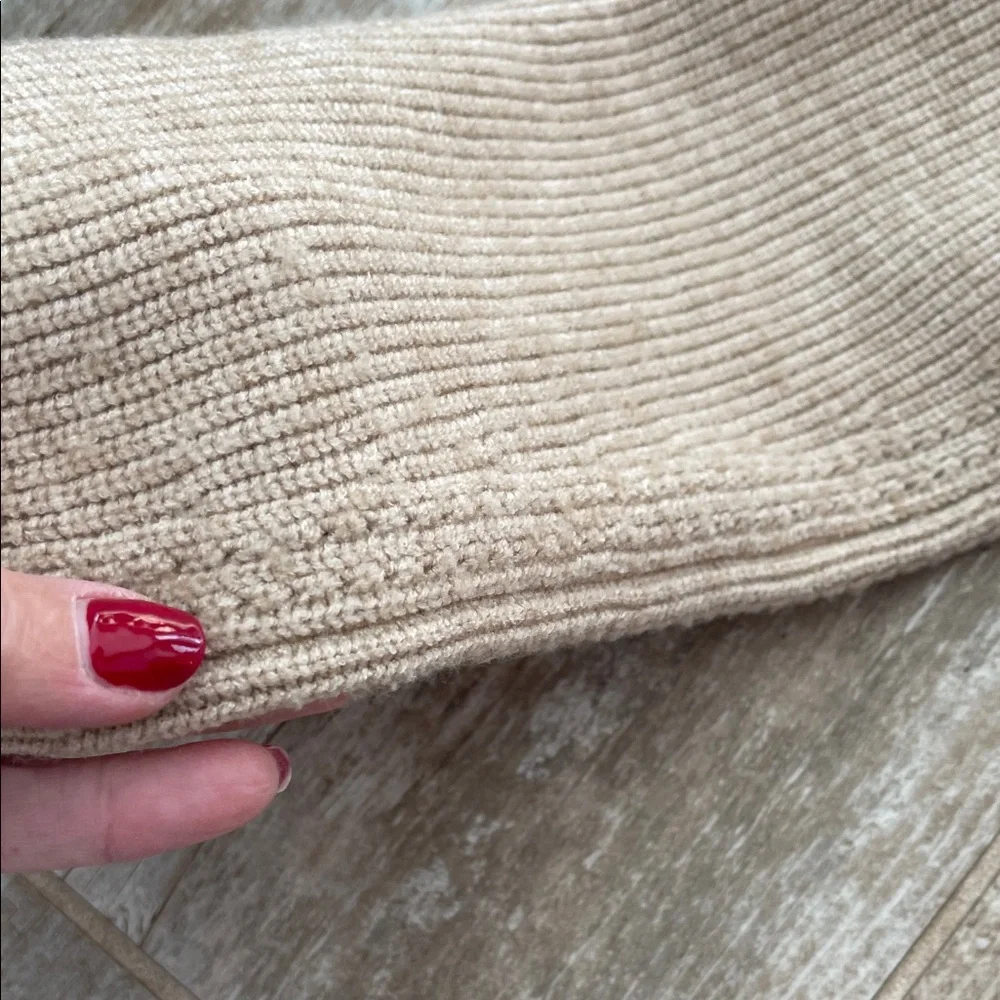 Cyrus Taupe V-Neck Button Sweater - Picture 5 of 8